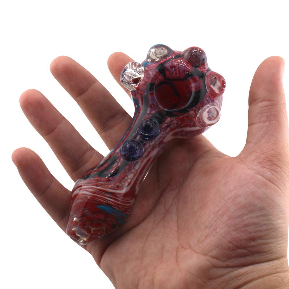 Lino Ember Glass Hand Pipe-Dark Pink