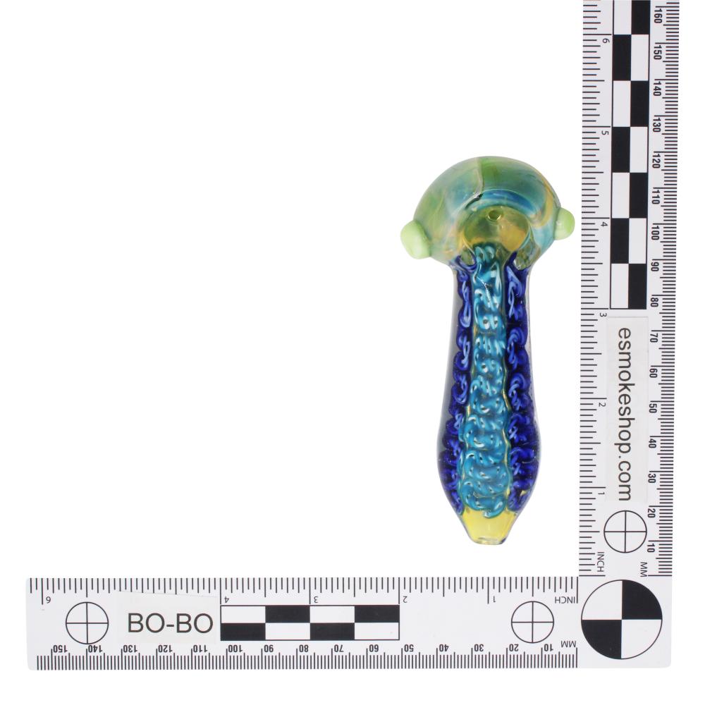 Liquid Storm Glass Hand Pipe-Blue