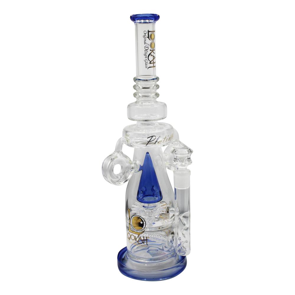 Lookah Double Donut Recycler Sprinkler Perc Water Pipe