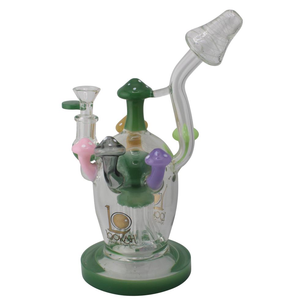 Lookah Magic Mushroom Glass Water Pipe-Green
