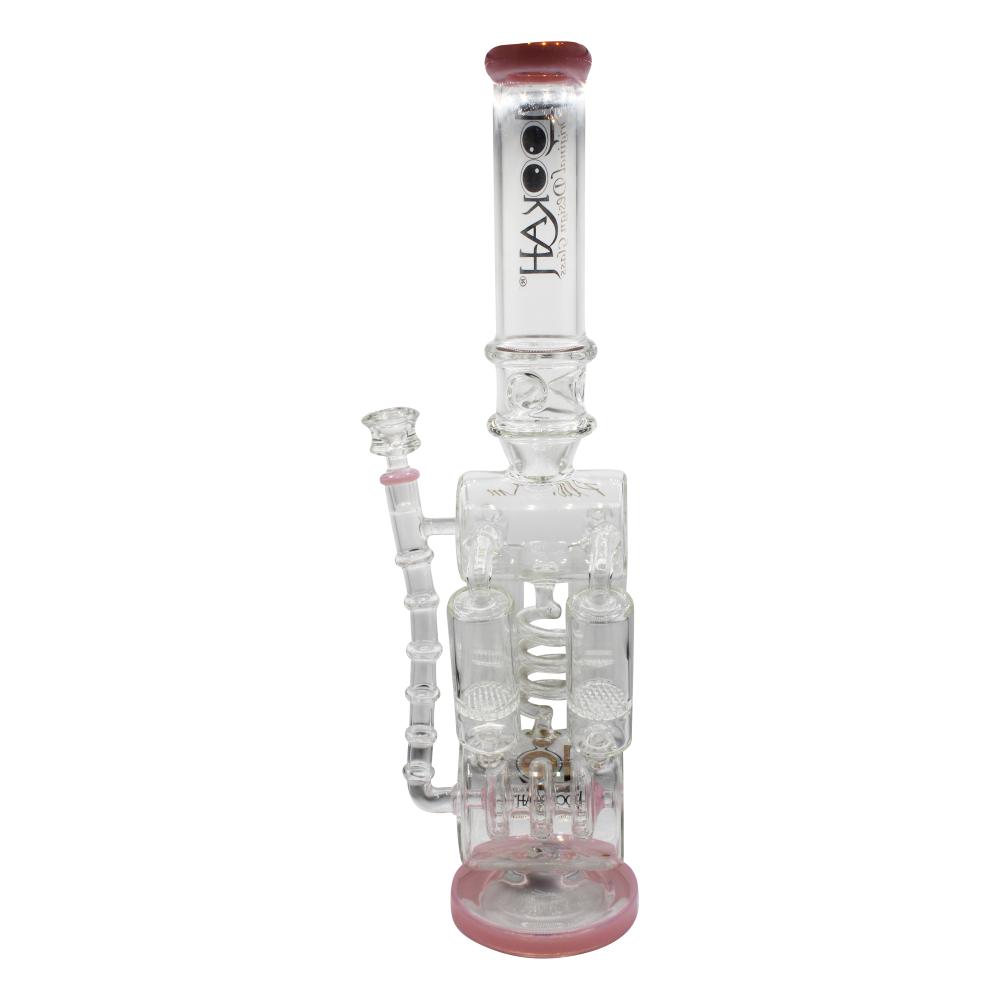 Lookah Spiral Double Barrel Chamber Inline With Multi Honeycomb Perc Water Pipe-Pipe