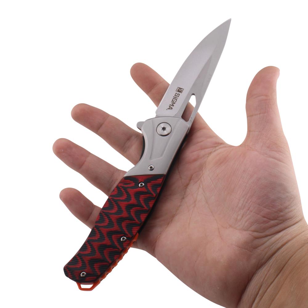 M Sigma N10 Folding Metal Pocket Knife-Red