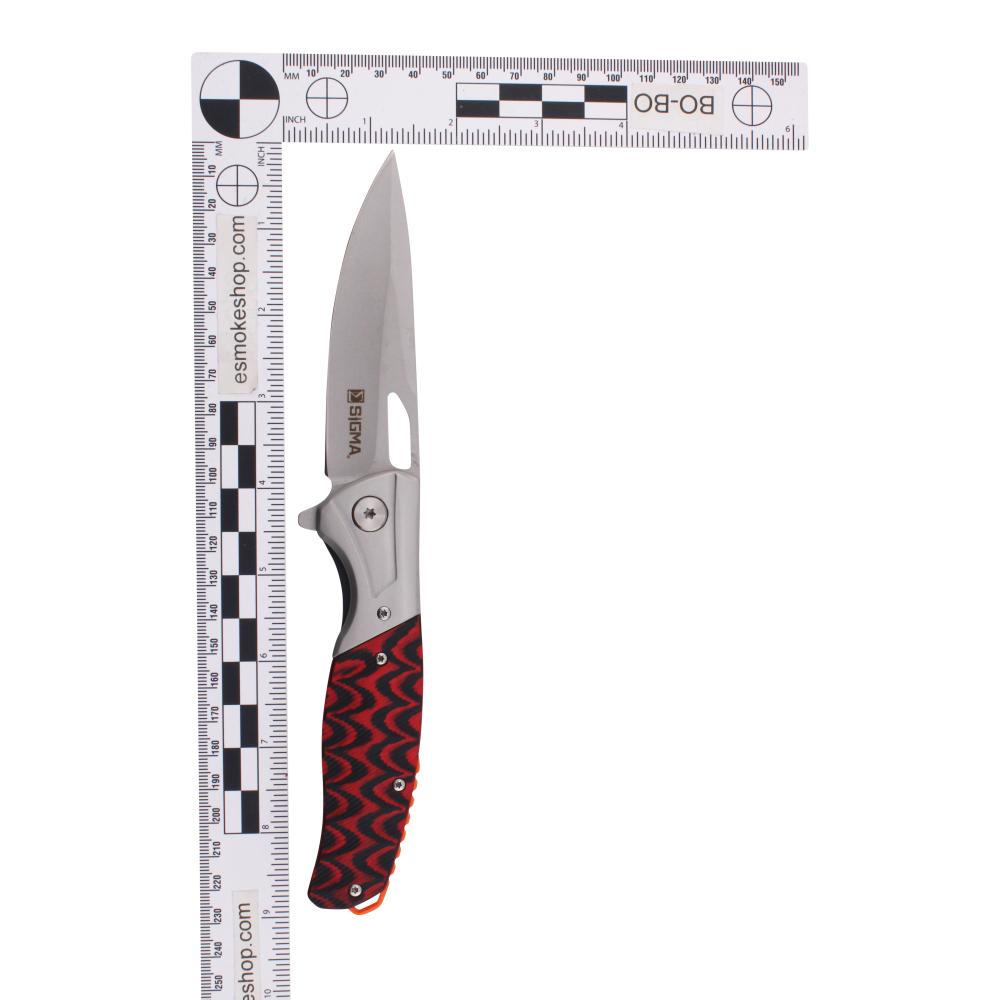 M Sigma N10 Folding Metal Pocket Knife-Red