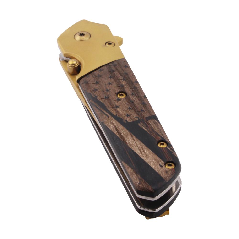 M Tech USA Folding Metal Pocket Knife-Gold