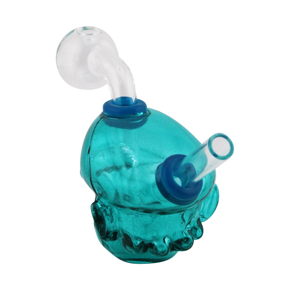 Mario Pyrex Glass Oil Burner Bubbler-Blue