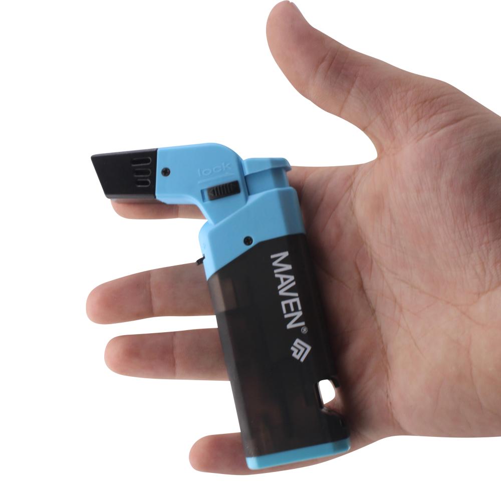 Maven Popper Single Flame Torch Lighter-Light Blue