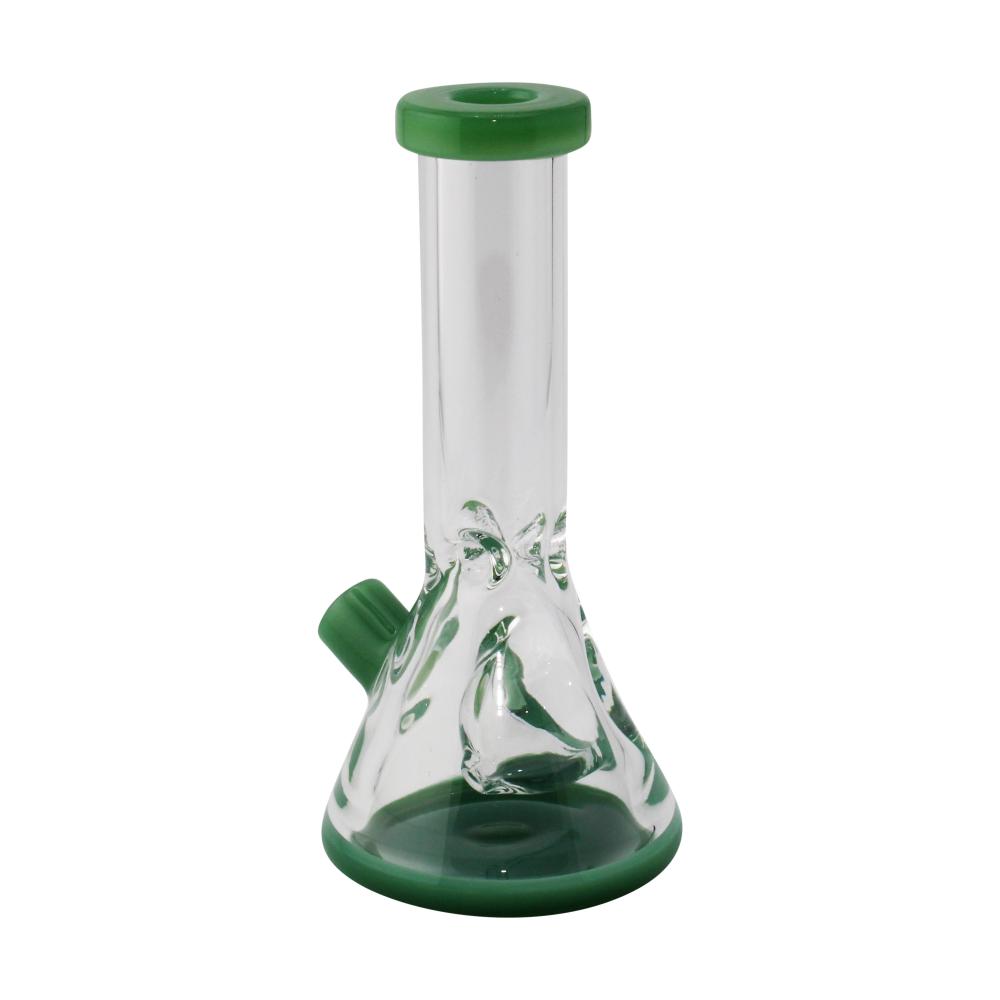 Mini Beaker Dry Hand Pipe-Dark Green