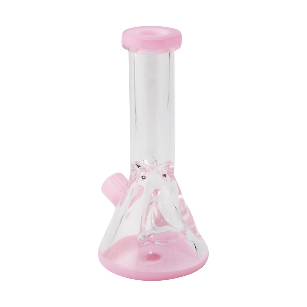 Mini Beaker Dry Hand Pipe-Pink
