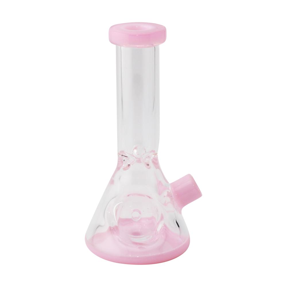 Mini Beaker Dry Hand Pipe-Pink