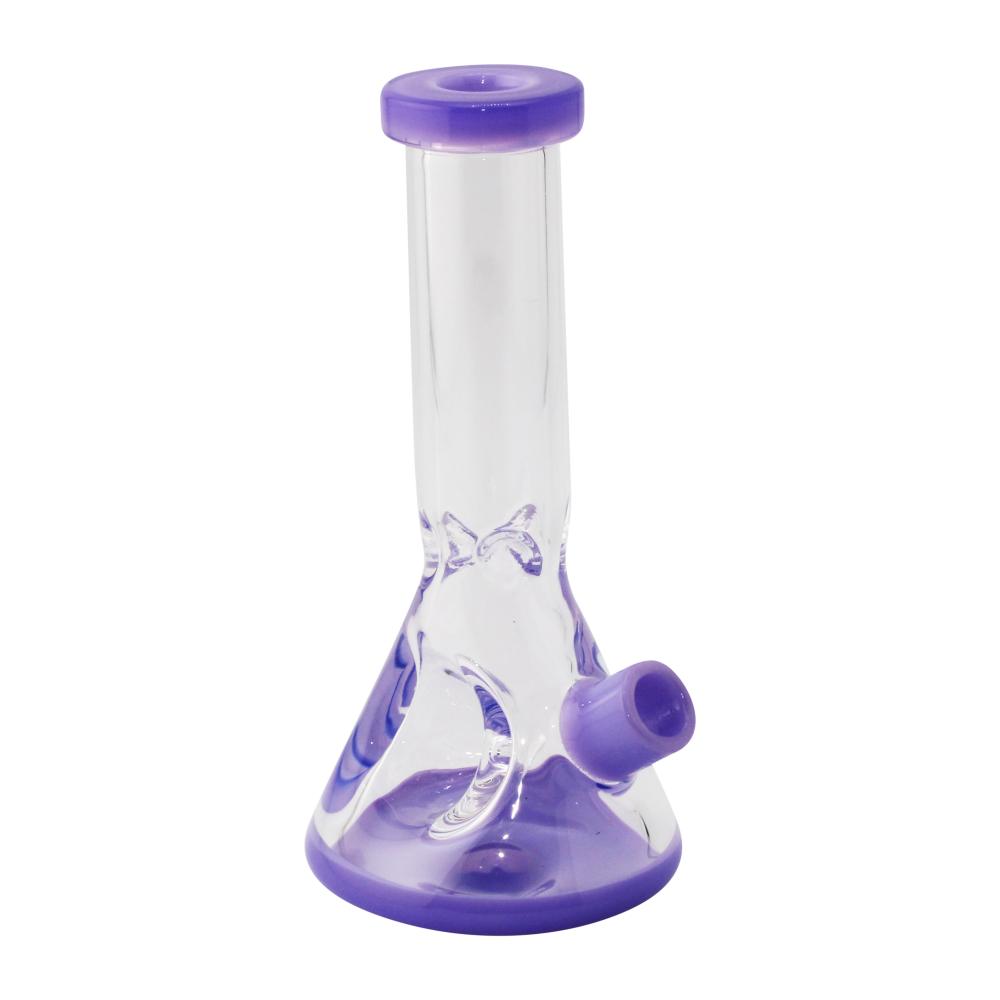 Mini Beaker Dry Hand Pipe-Purple