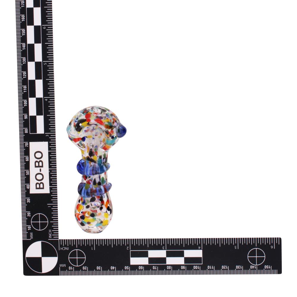 Mosaic Glass Hand Pipe-Blue Mix