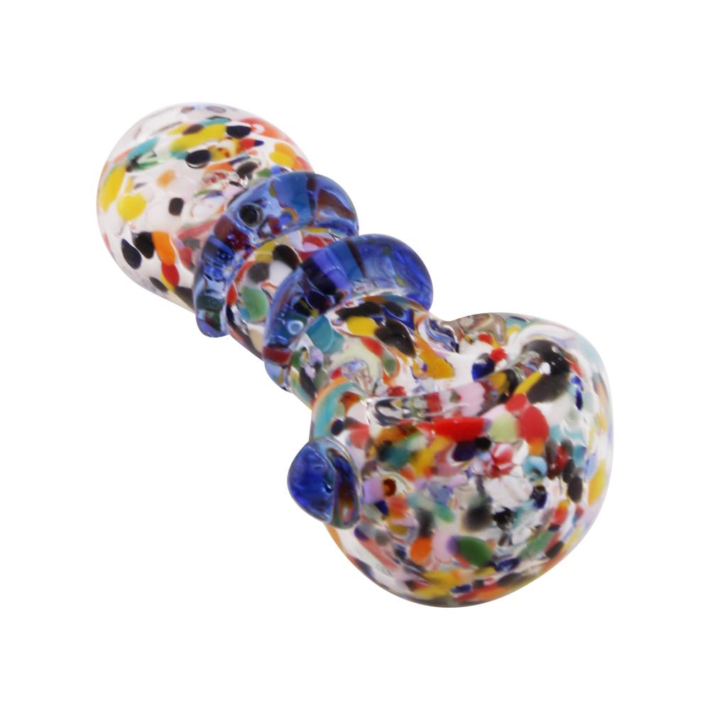 Mosaic Glass Hand Pipe-Blue Mix