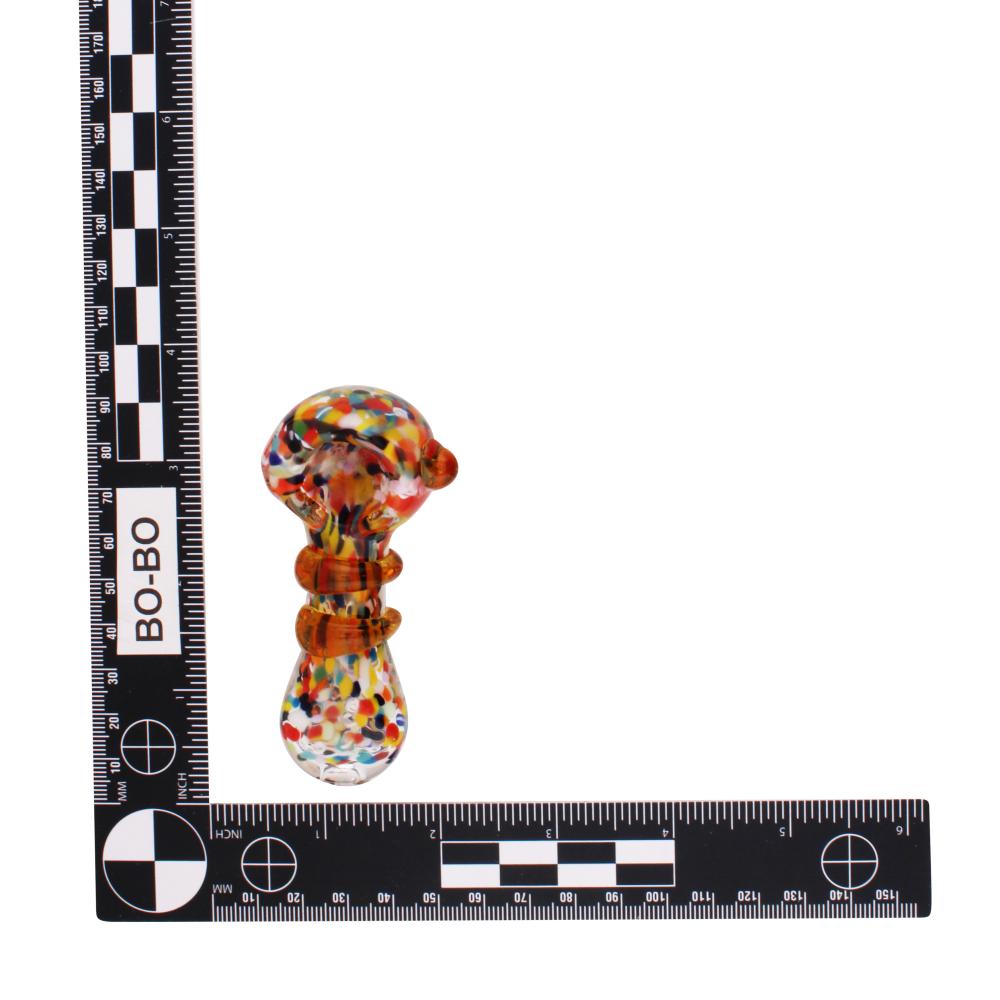 Mosaic Glass Hand Pipe-Brown Mix