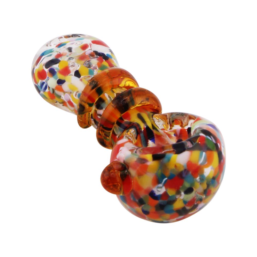 Mosaic Glass Hand Pipe-Brown Mix