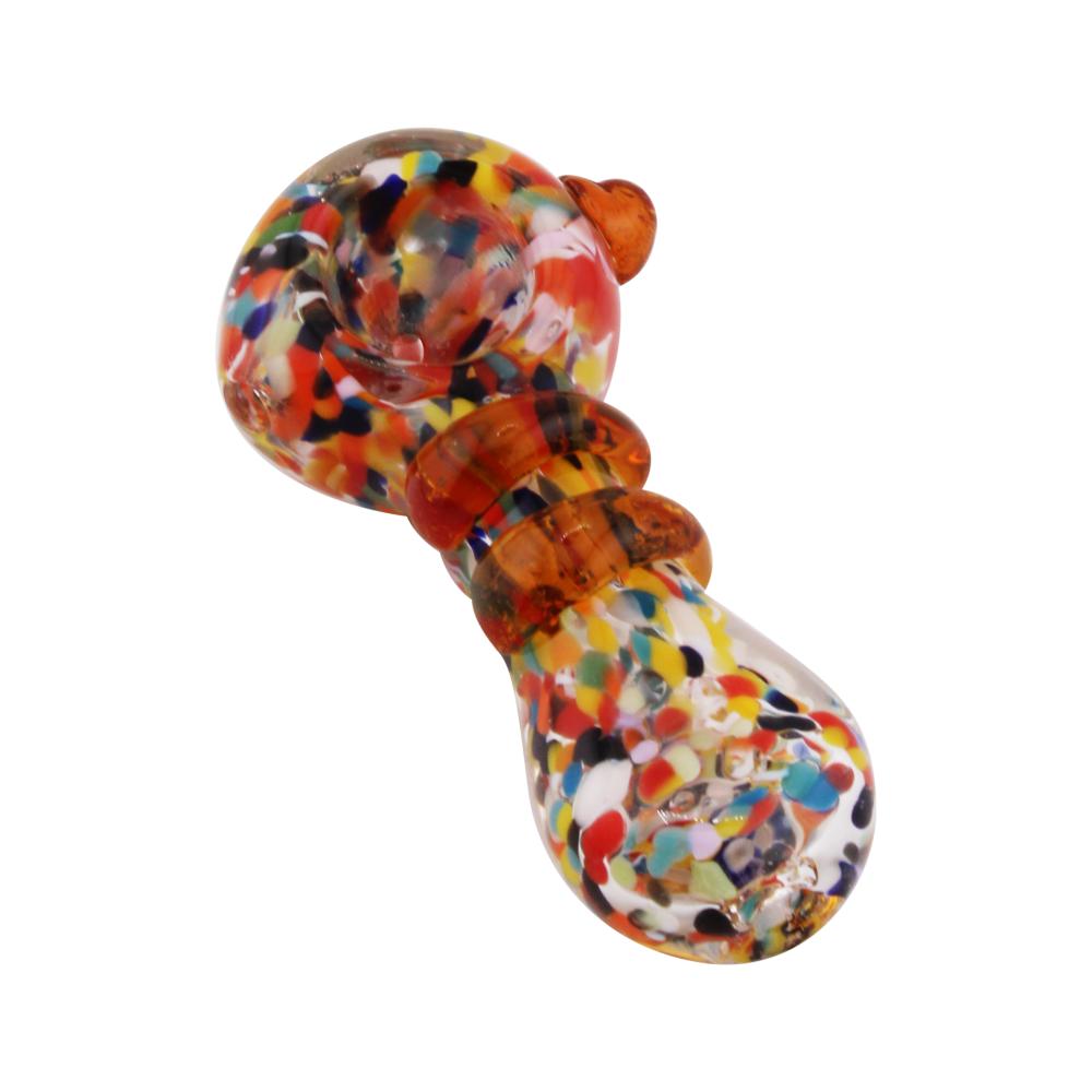 Mosaic Glass Hand Pipe-Brown Mix