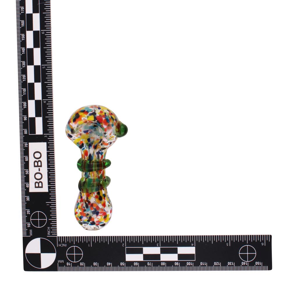 Mosaic Glass Hand Pipe-Green Mix