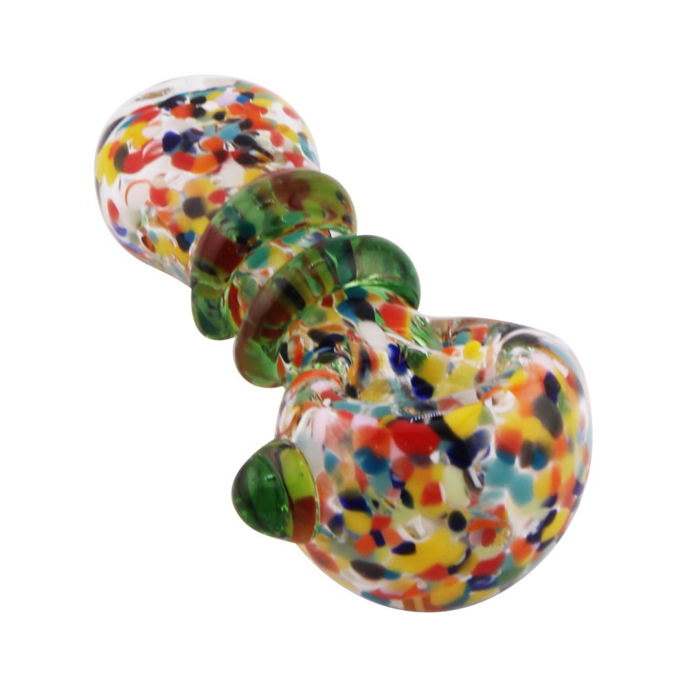 Mosaic Glass Hand Pipe-Green Mix
