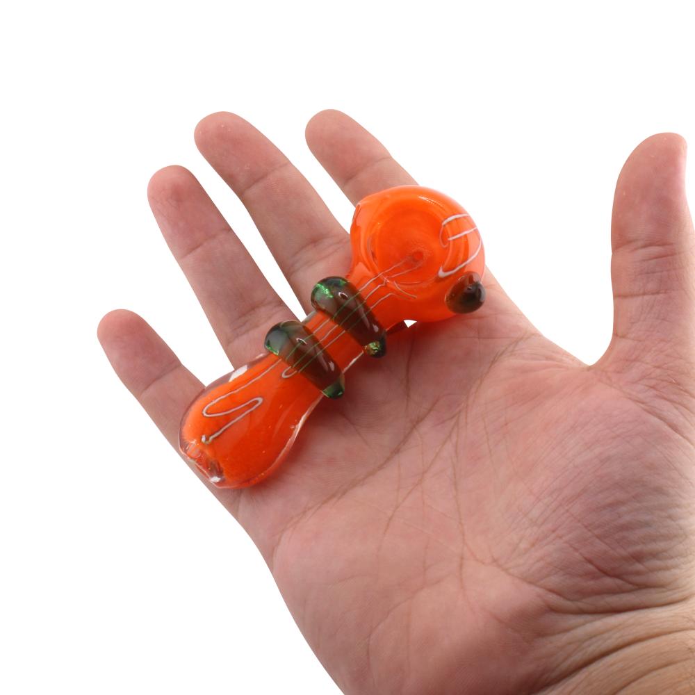 Mosaic O Glass Hand Pipe-Orange