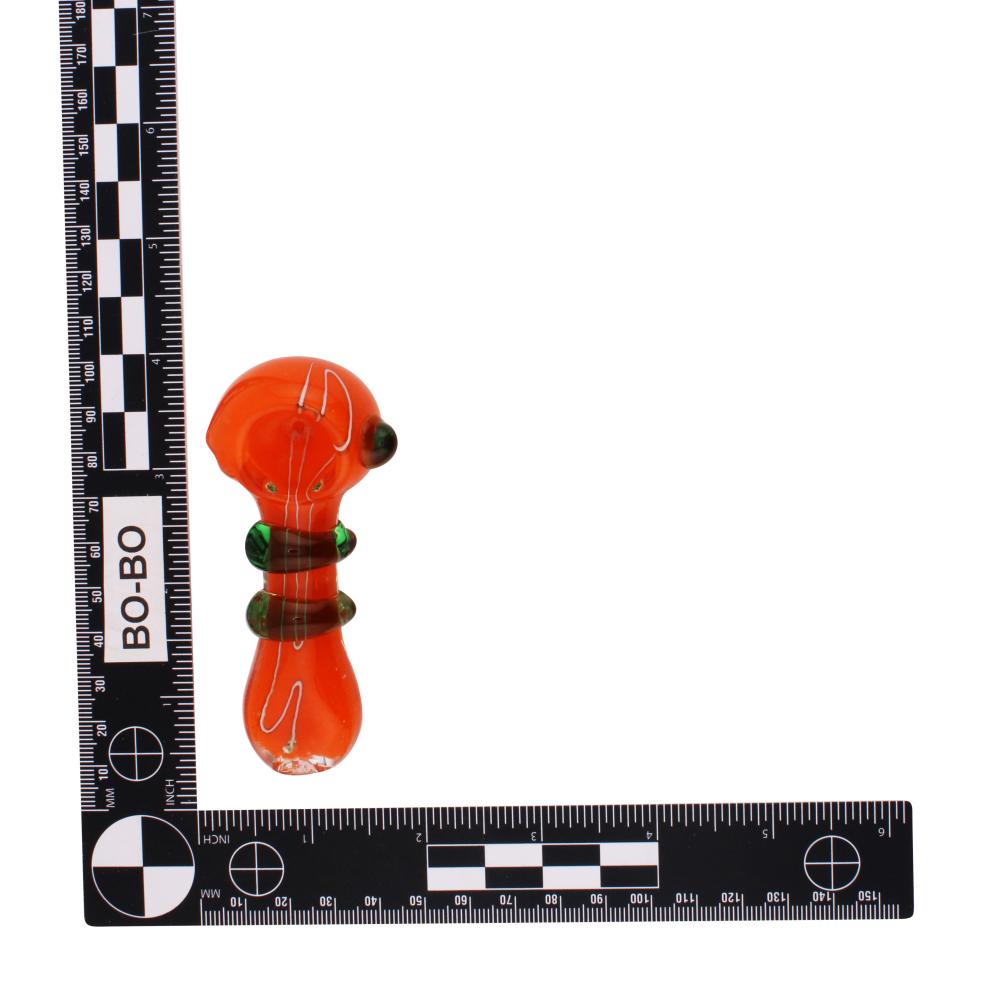 Mosaic O Glass Hand Pipe-Orange