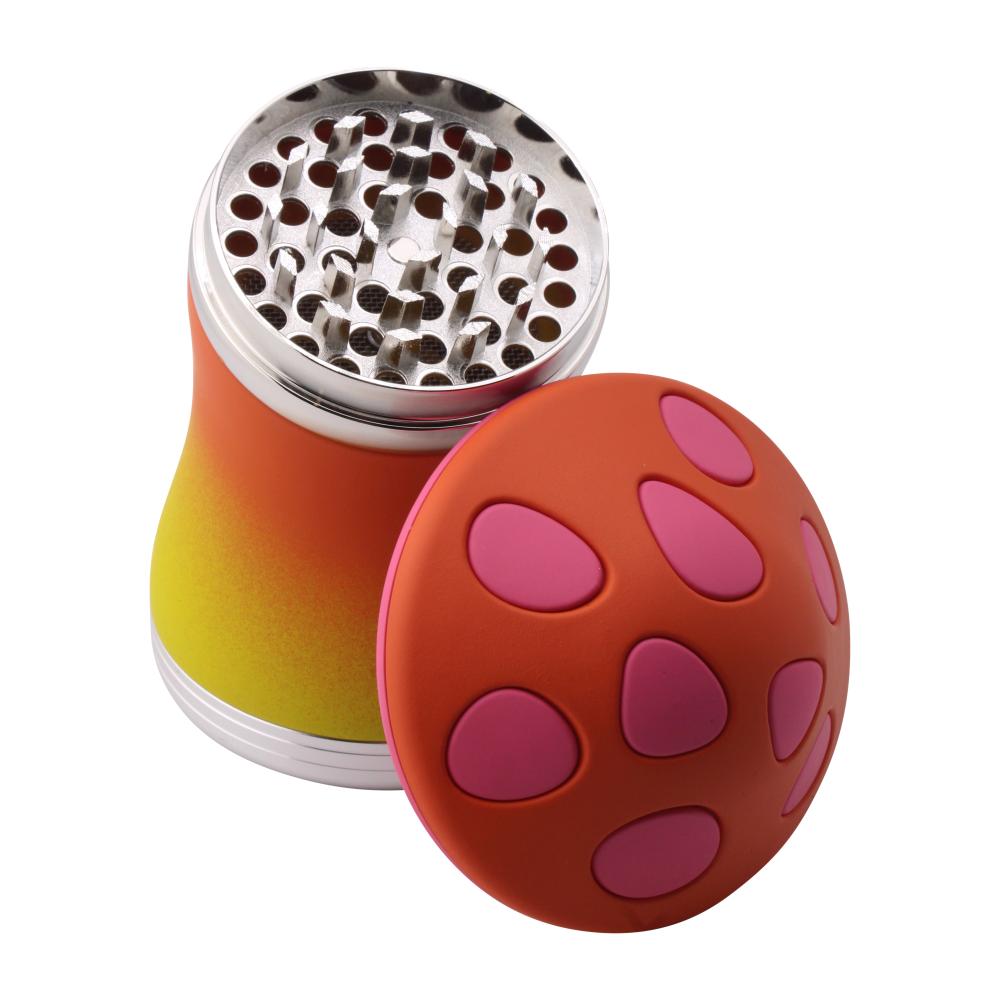 Mushroom Assorted Grinder-4 Piece-Orange and Yellow