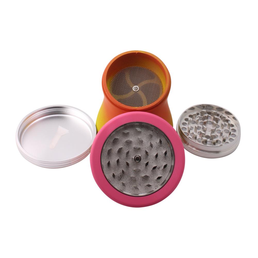Mushroom Assorted Grinder-4 Piece-Pink and Yellow