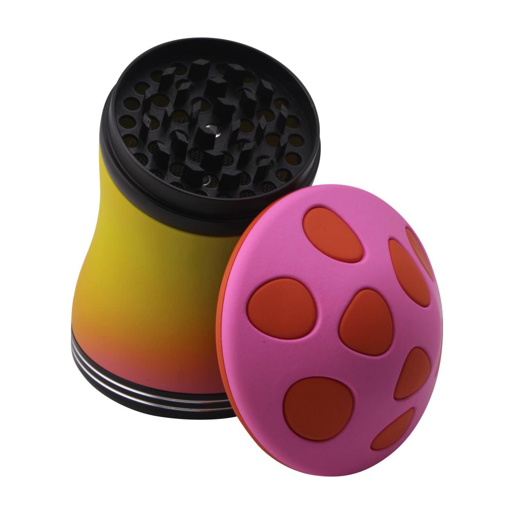 Mushroom Assorted Grinder-4 Piece-Pink and Yellow