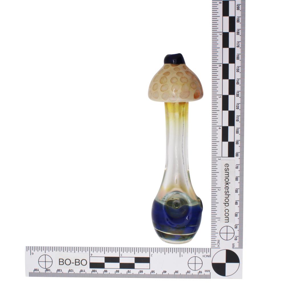 Mushroom Glass Hand Pipe-Blue
