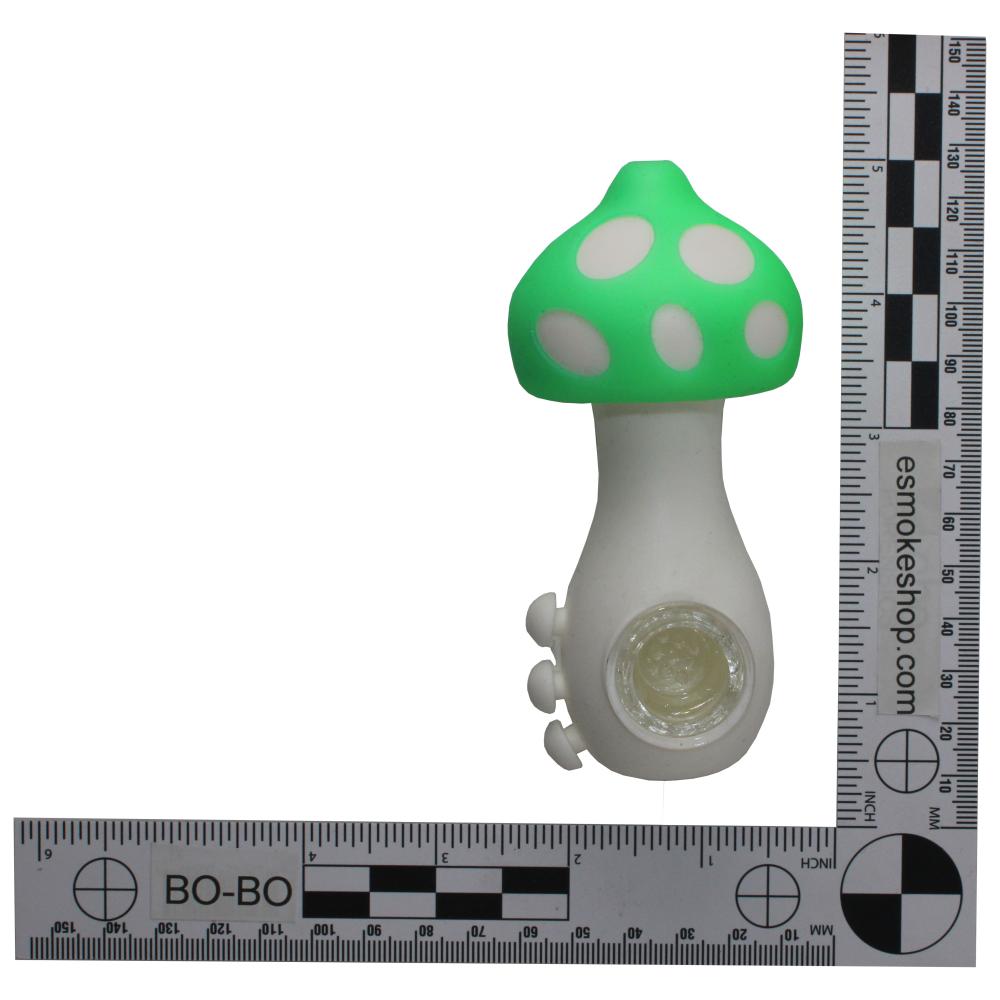 Mushroom Silicone Hand Pipe-Green