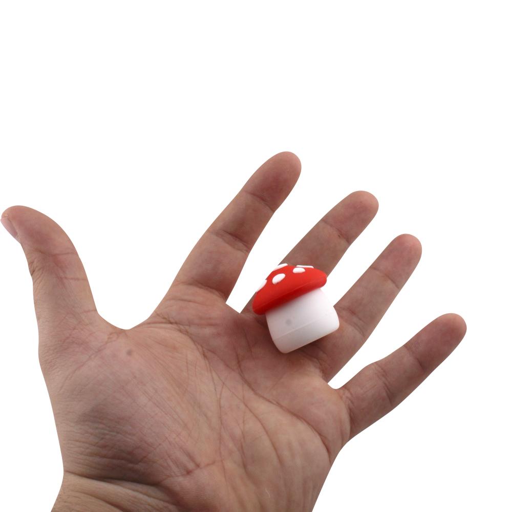 Mushroom Small Silicone Container-2 Piece-Red