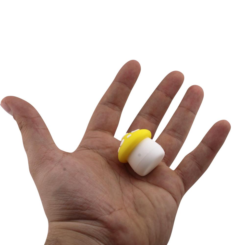 Mushroom Small Silicone Container-2 Piece-Yellow