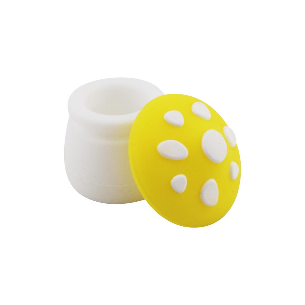Mushroom Small Silicone Container-2 Piece-Yellow
