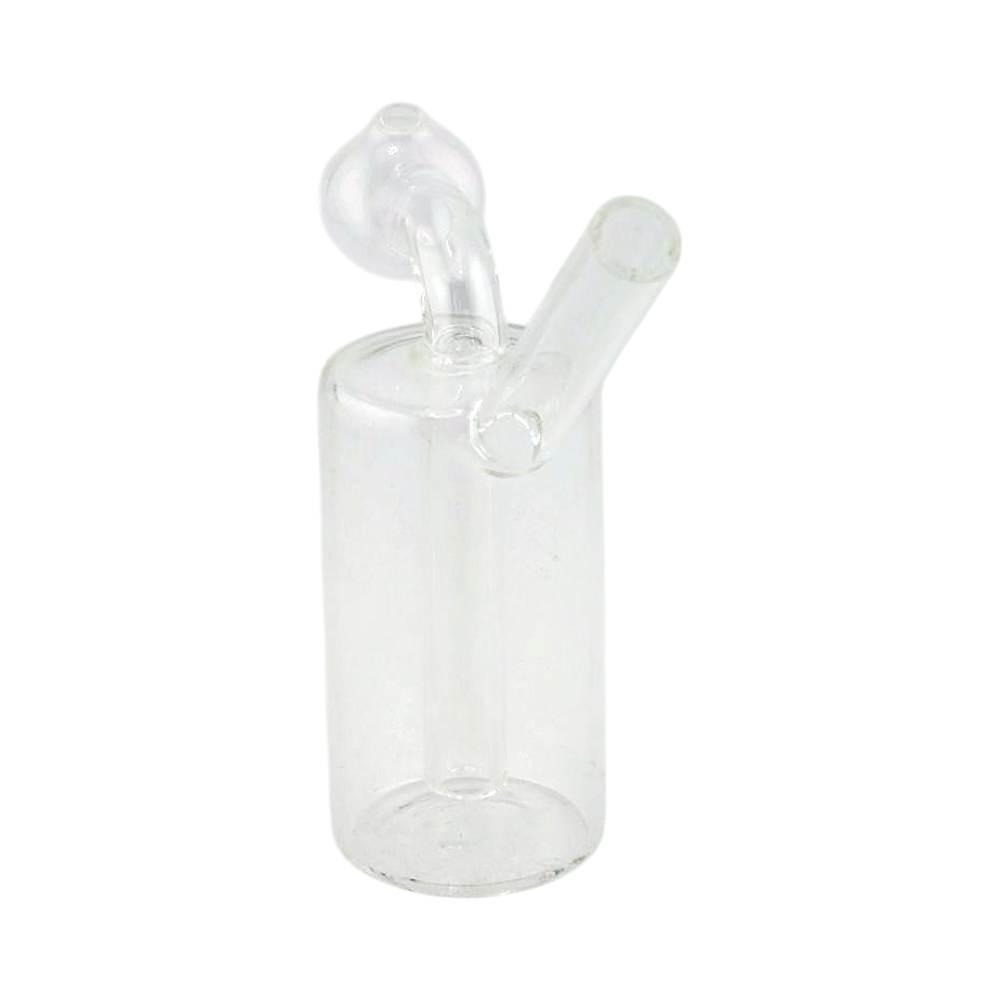 N27 Medium Thick Pyrex Glass Oil Burner Bubbler-Clear