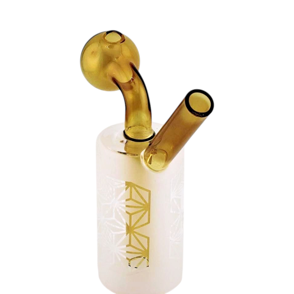N29 Flam Thick Pyrex Glass Oil Burner Bubbler-Brown