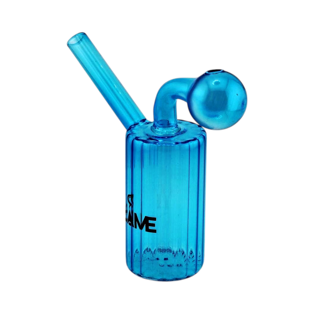 N31 Flam Thick Pyrex Glass Oil Burner Bubbler-Blue