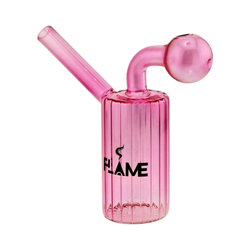 N31 Flam Thick Pyrex Glass Oil Burner Bubbler-Pink