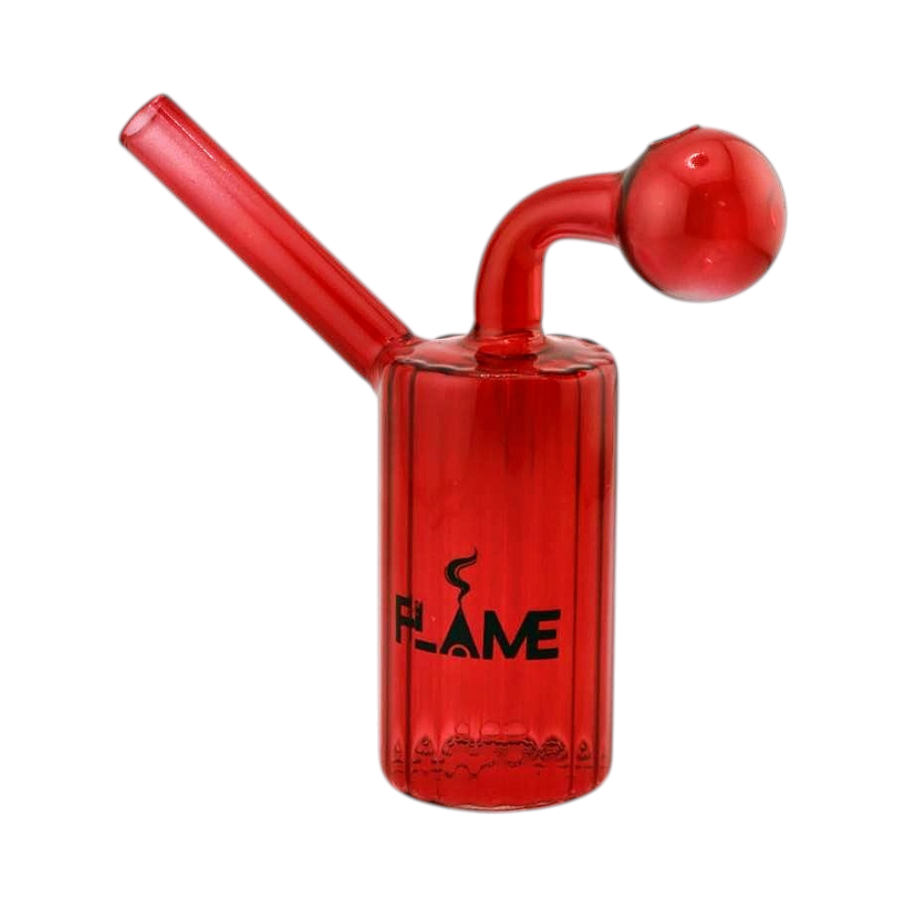 N31 Flam Thick Pyrex Glass Oil Burner Bubbler-Red