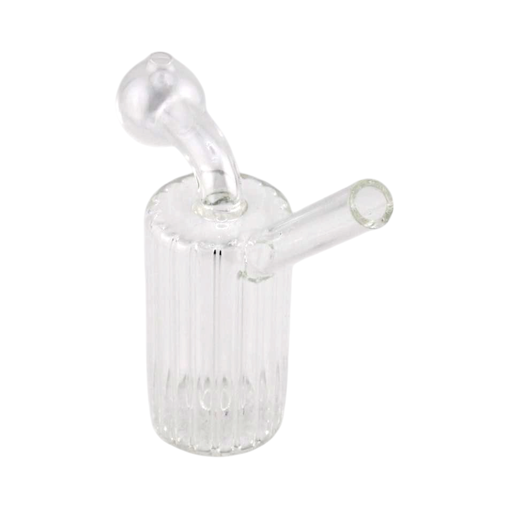 N32 Thick Pyrex Glass Oil Burner Bubbler-Clear