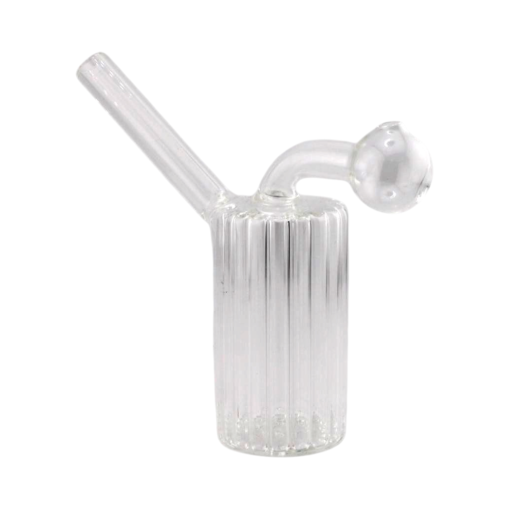 N32 Thick Pyrex Glass Oil Burner Bubbler-Clear
