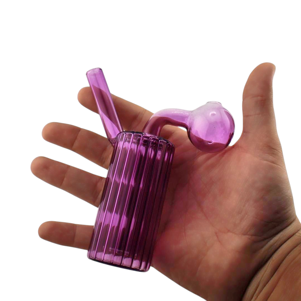 N32 Thick Pyrex Glass Oil Burner Bubbler-Purple