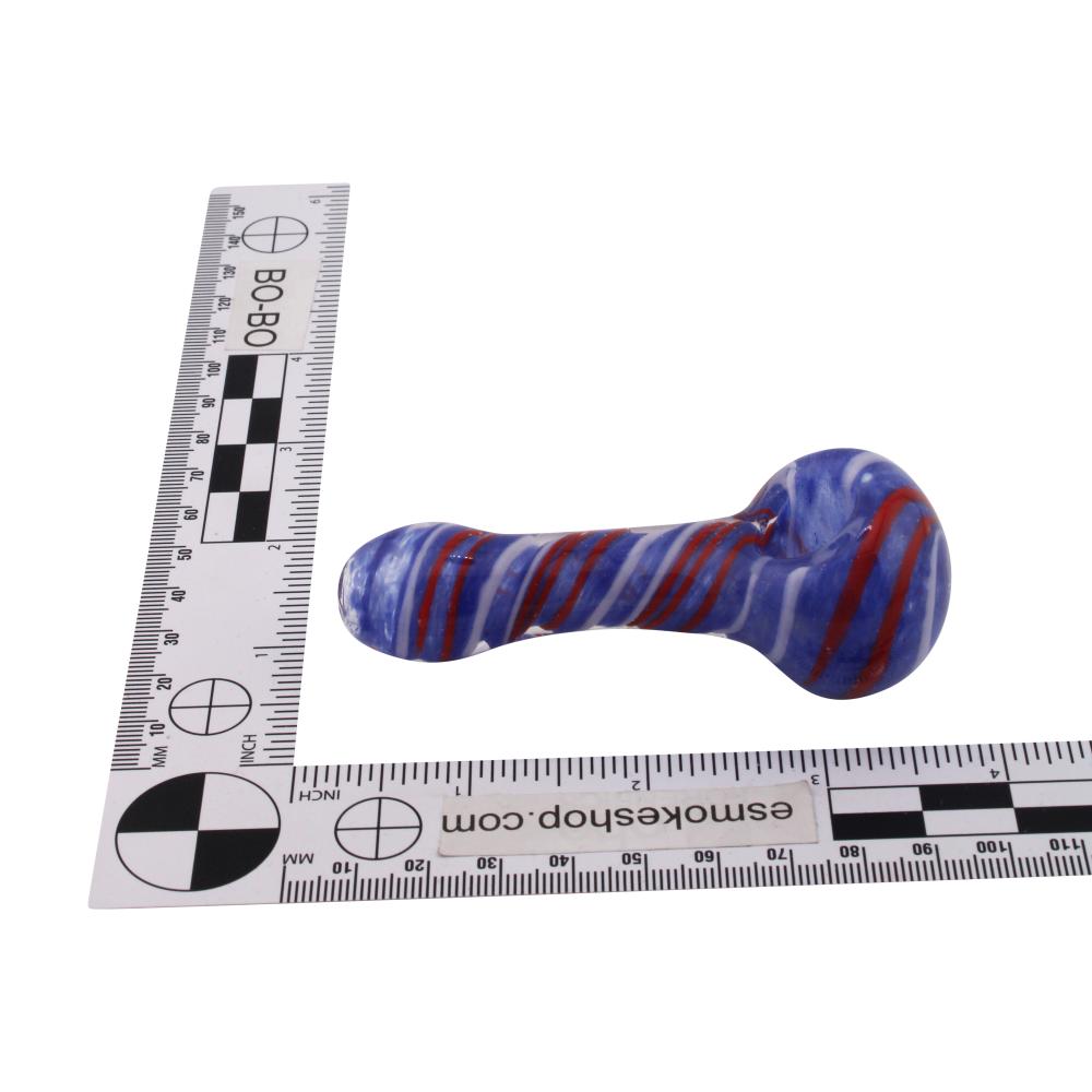 Navy Ember Glass Hand Pipe-Blue Mix
