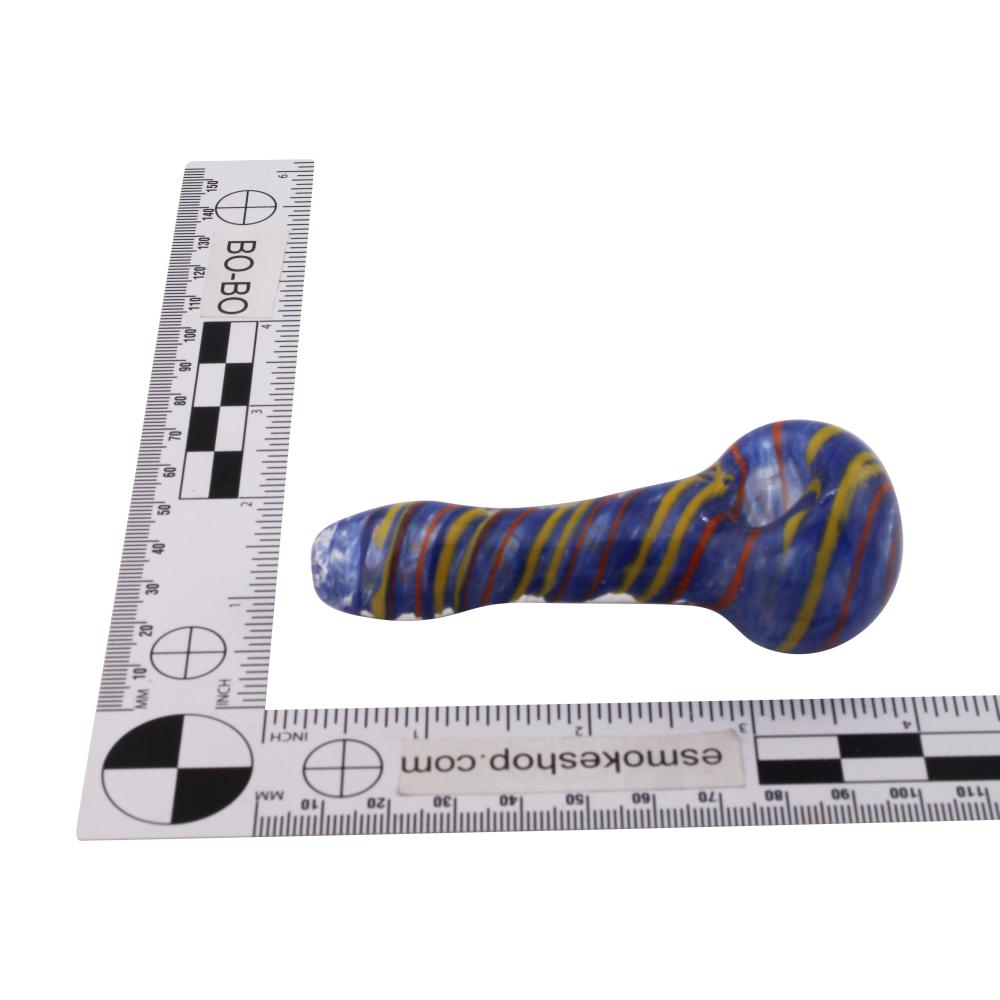 Navy Ember Glass Hand Pipe-Blue Vilot