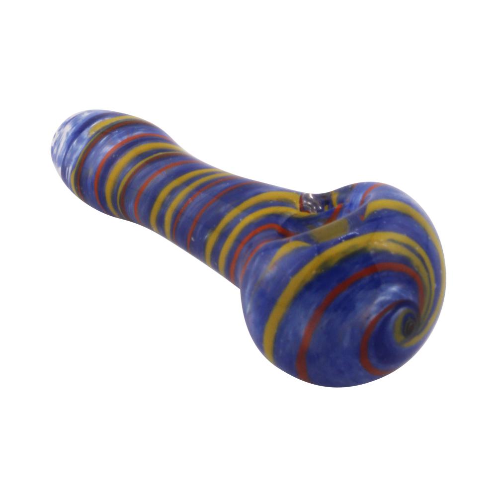 Navy Ember Glass Hand Pipe-Blue Vilot