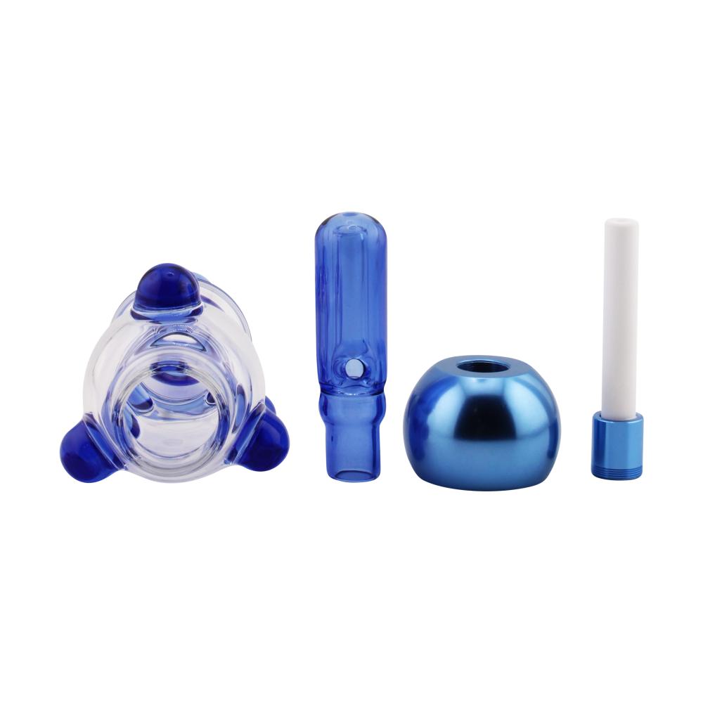 New Fire Medium Glass Nectar Collector Set-Dark Blue