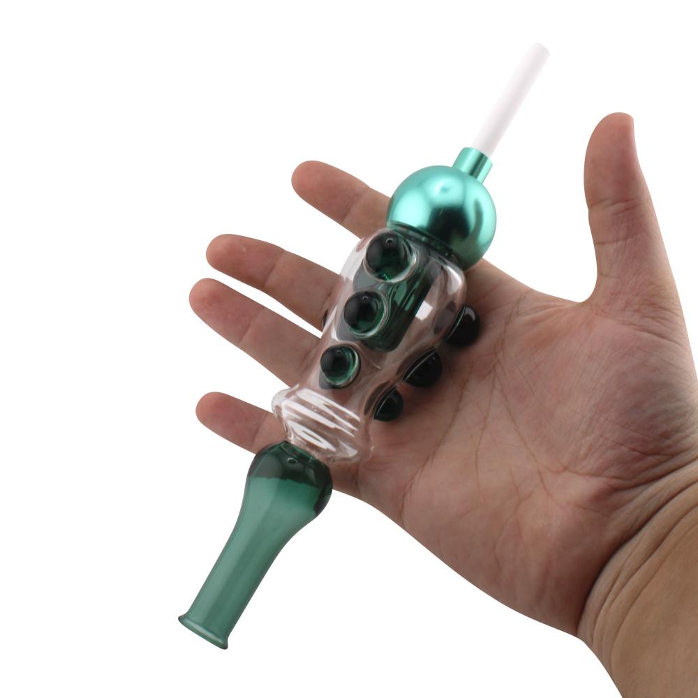 New Fire Medium Glass Nectar Collector Set-Dark Green