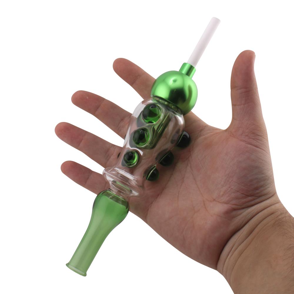New Fire Medium Glass Nectar Collector Set-Green