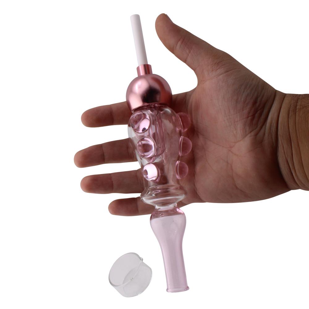 New Fire Medium Glass Nectar Collector Set-Pink