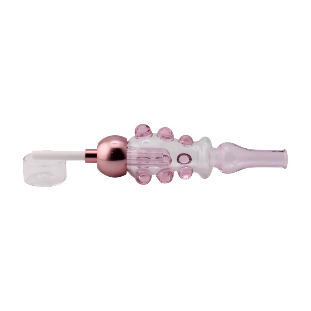 New Fire Medium Glass Nectar Collector Set-Pink