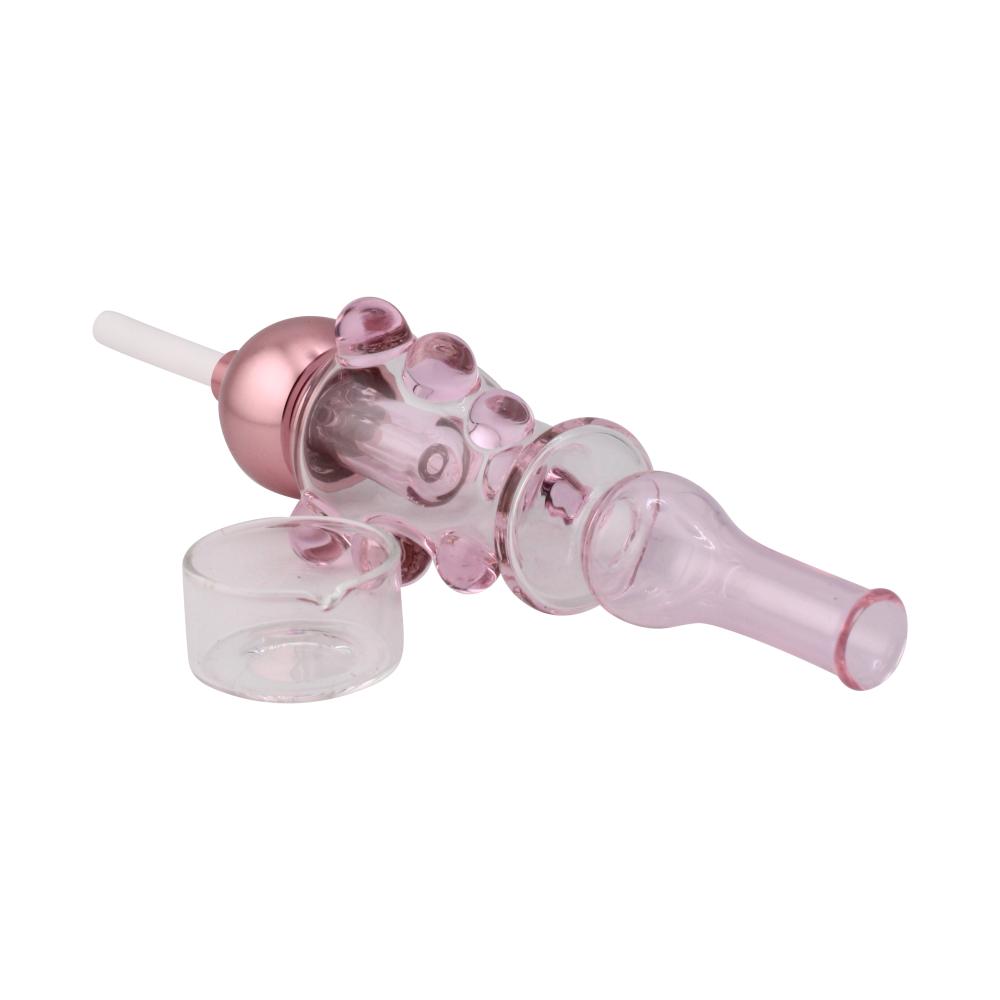 New Fire Medium Glass Nectar Collector Set-Pink