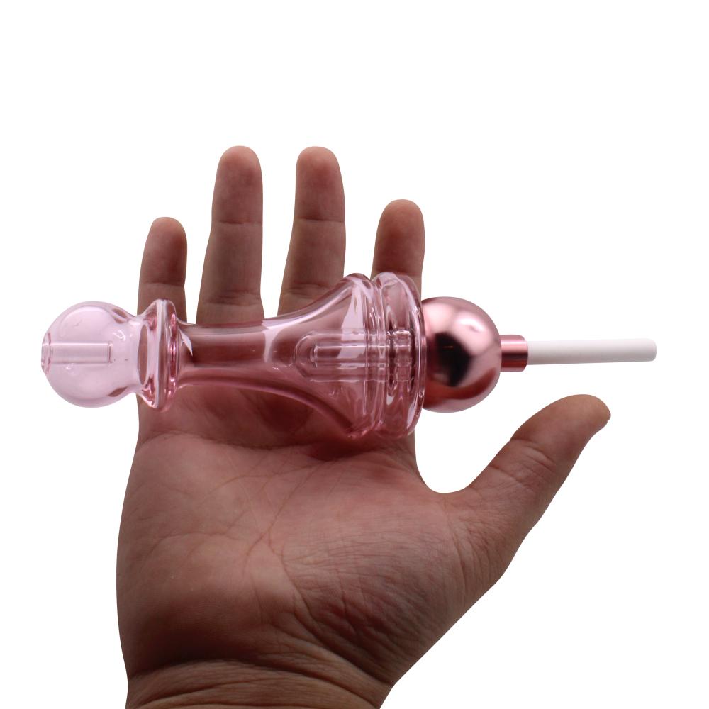 New Fire Moderate Glass Nectar Collector Set-Pink