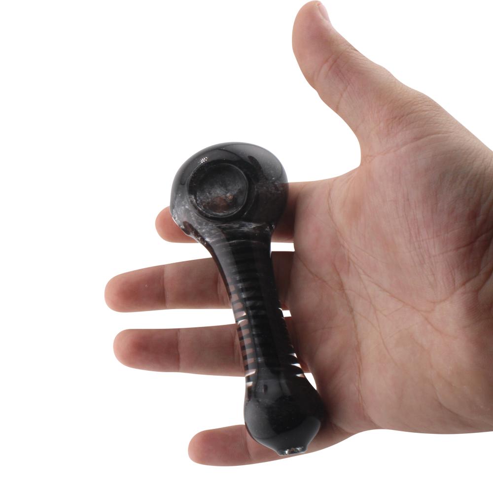 Noir Glass Hand Pipe-Black